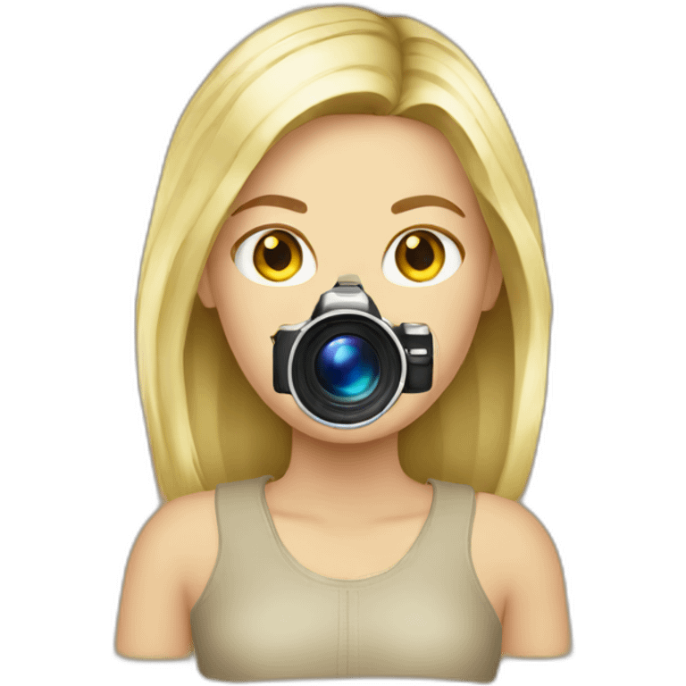 Blond girl Photographer emoji