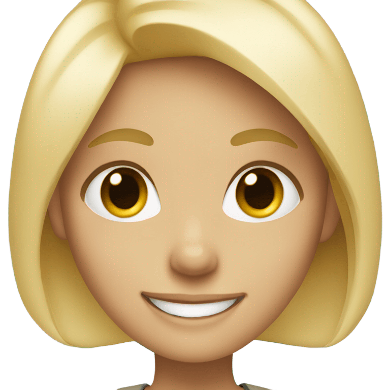 blonde girl smiling  emoji