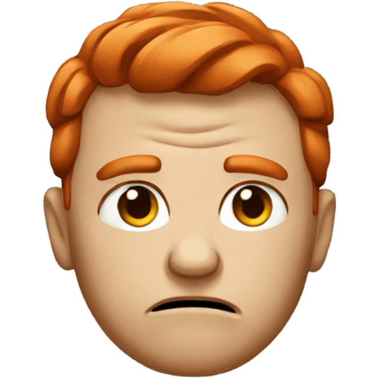 Grumpy red head emoji