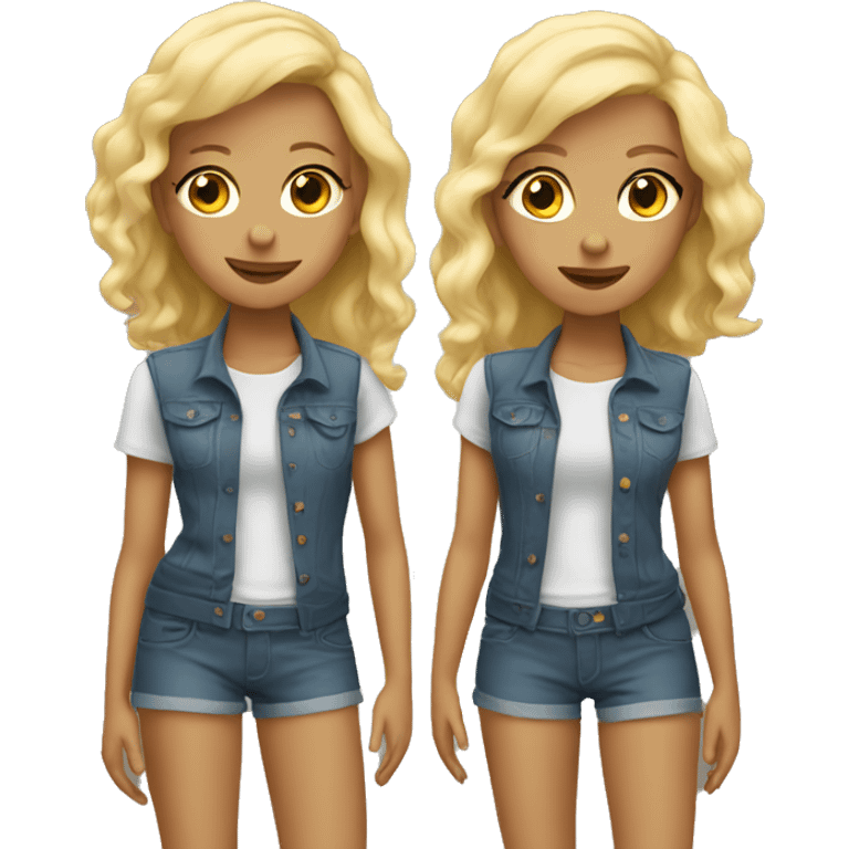 Two blonde twins emoji