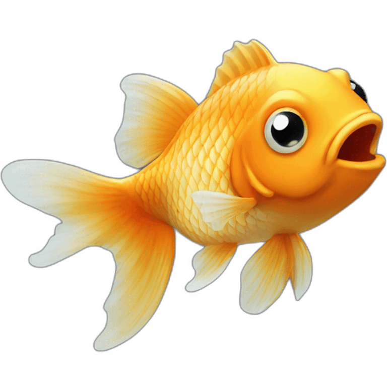 A derpy goldfish emoji