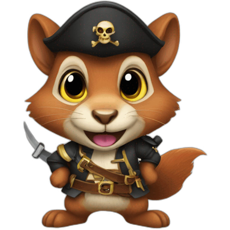 Squirrel Pirate emoji