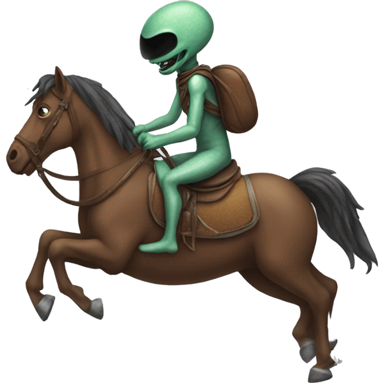 Alien riding horse  emoji