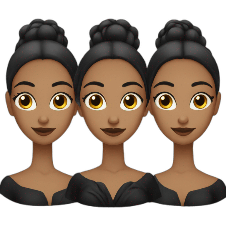 three-sisters-wearing-greek-black-gowns emoji