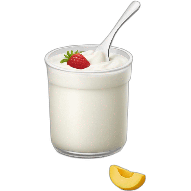 Yogurt with the letter « sojasun » on it emoji