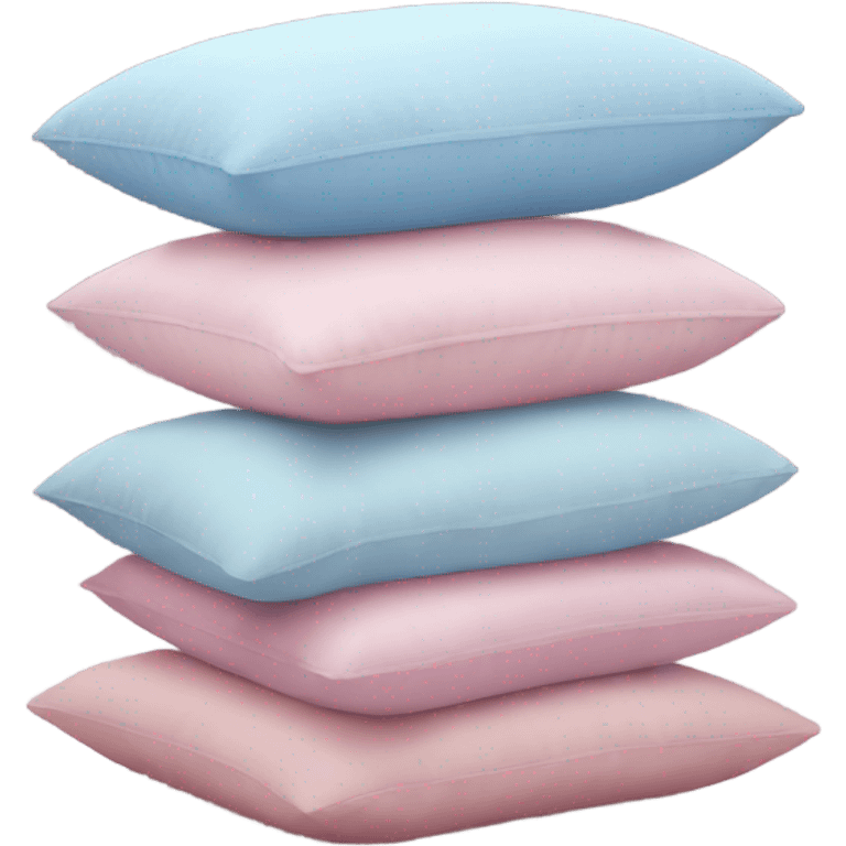 Pink and pastel blue cushions  emoji