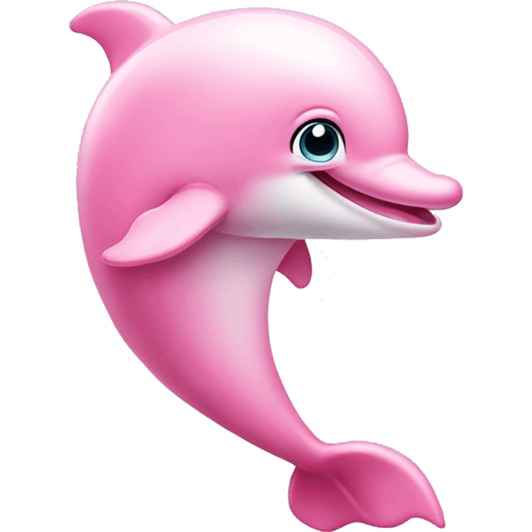 Pink baby dolphin emoji