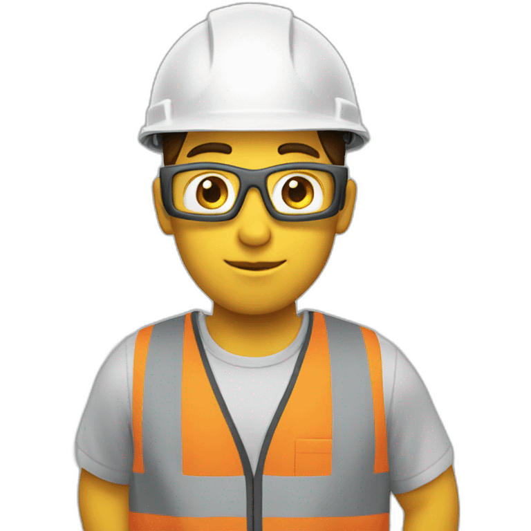 construction worker wearing vision pro ar emoji