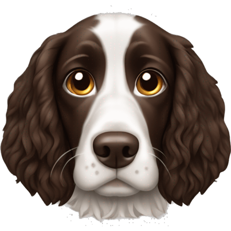 Liver tri roan springer spaniel dog emoji