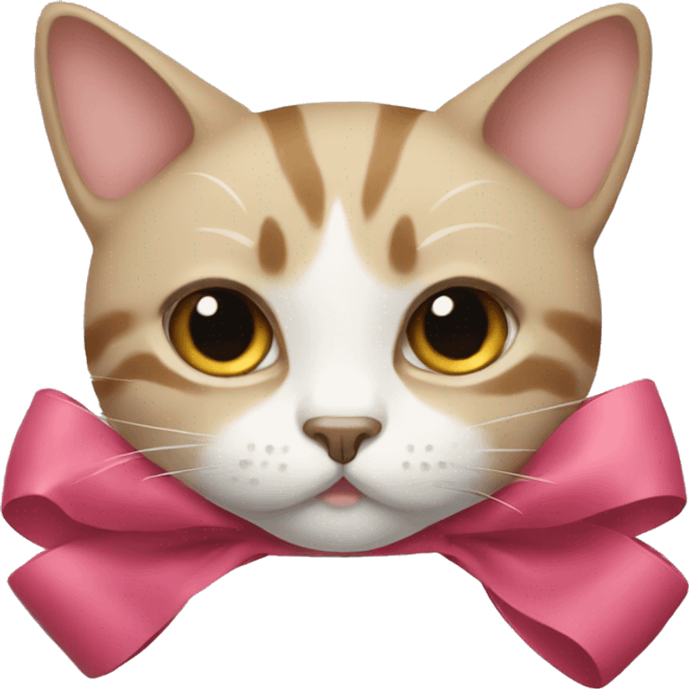 Cat with a bow emoji