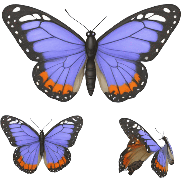 Periwinkle monarch butterfly  emoji