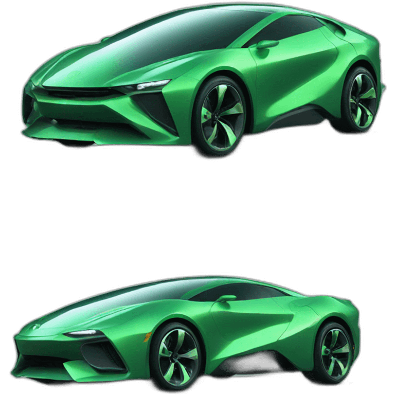 futuristic car green emoji