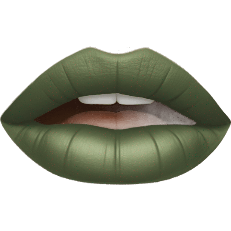 Sage green lipstick emoji