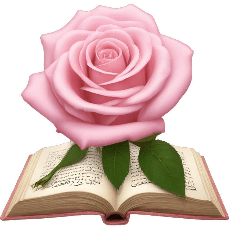 Light pink Rose + Quran emoji