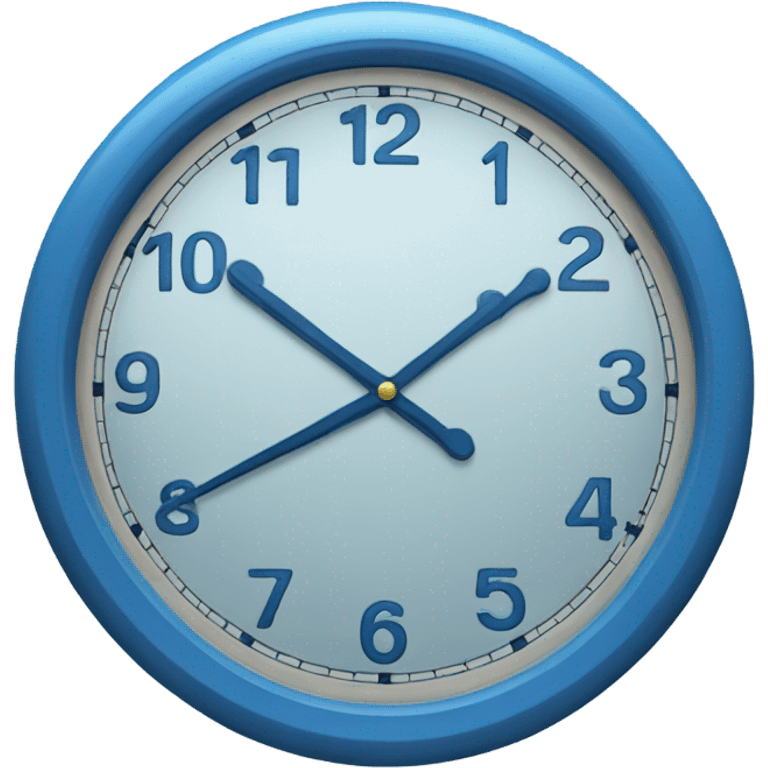 blue clock emoji