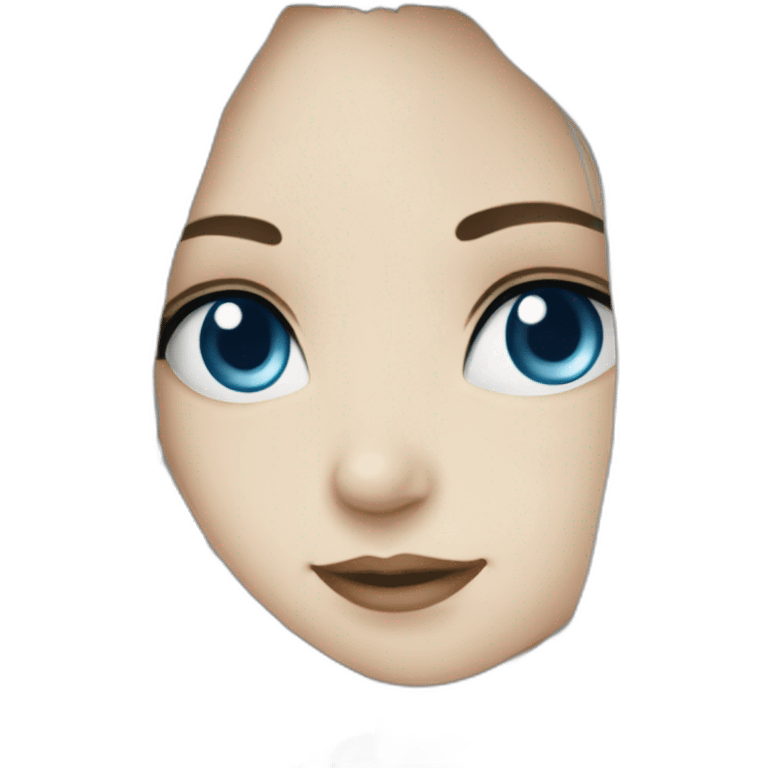 Deepredlonghair-blueeyes-metalclothing-girl emoji