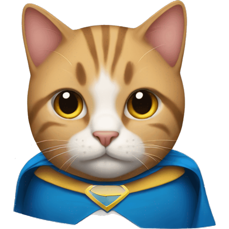 cat with superhero cape emoji