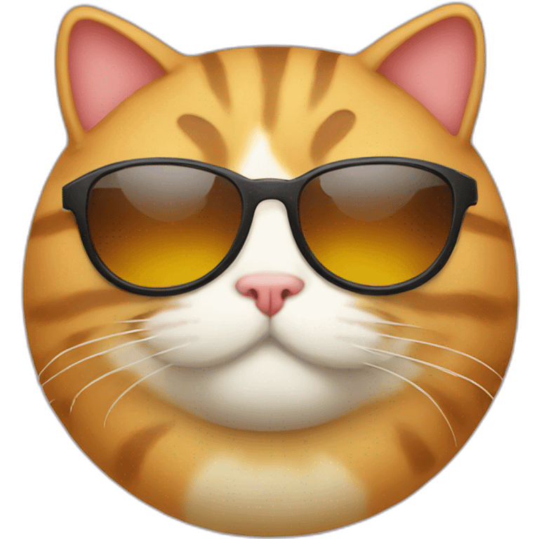 fat cat with sunglass emoji