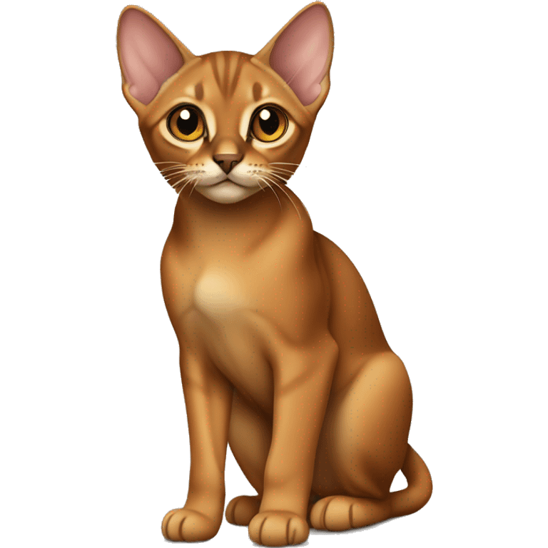 Abyssinian kitten standing  emoji