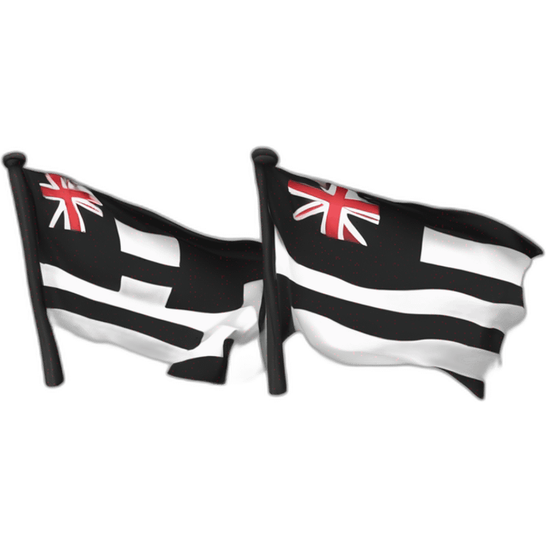 drapeau bretagne noir et blanchermine emoji