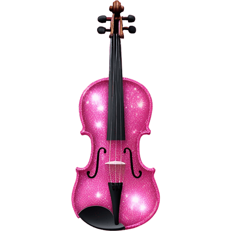 Pink glitter violin  emoji