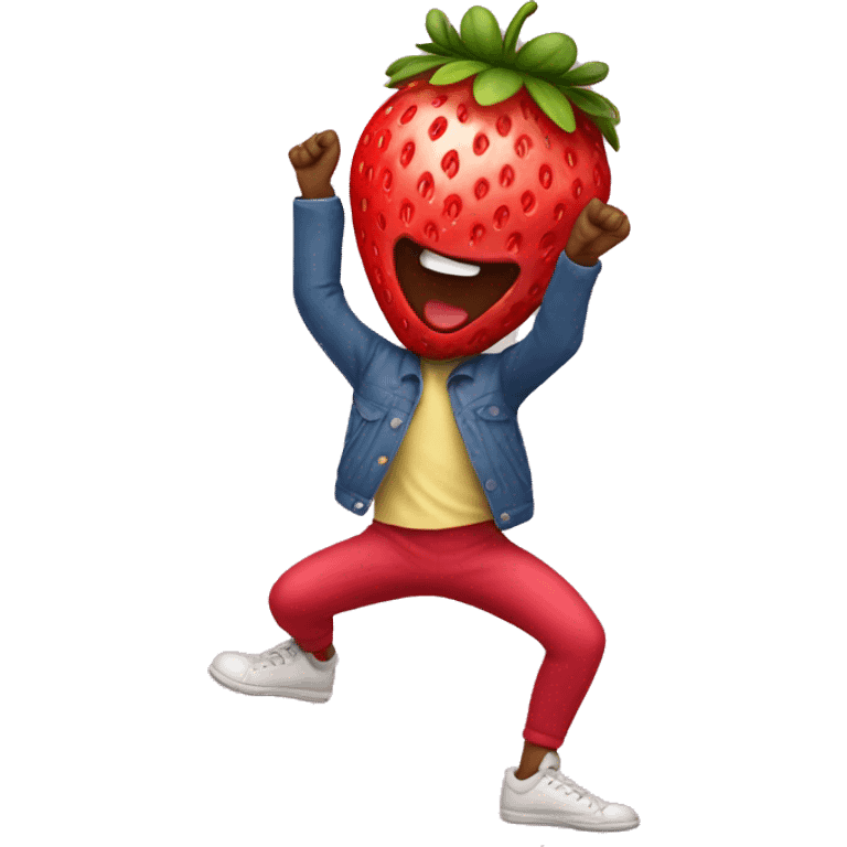 dancing strawberry emoji