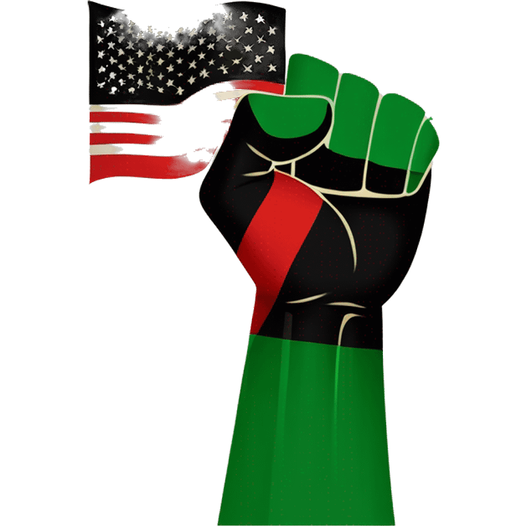 Black Power Fist and “Red and Black and Green” and “Red and Black and Green Flag”- Juneteenth - “Freedom is NOT free! It Has a Cost!” emoji