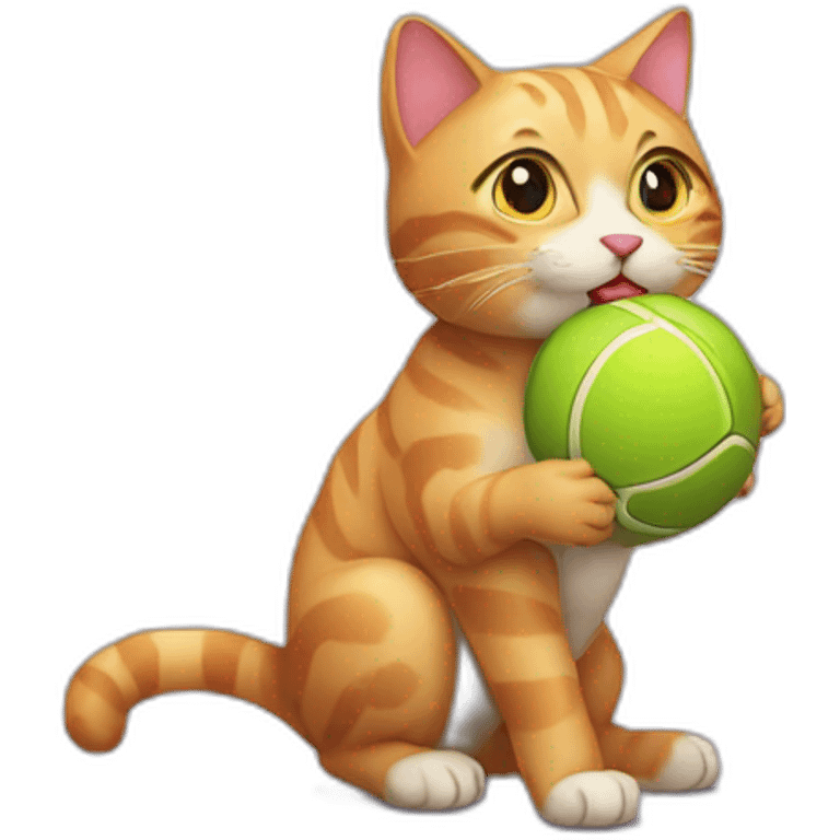 Cat playing with a ball emoji