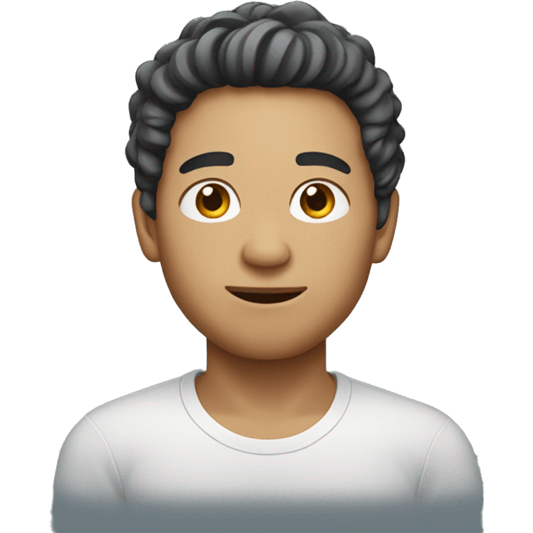 Vietnamese guy with curl hair emoji