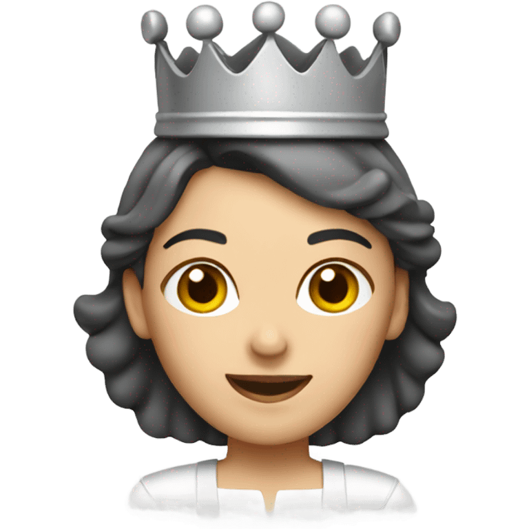 A white female cook wearing a crown emoji