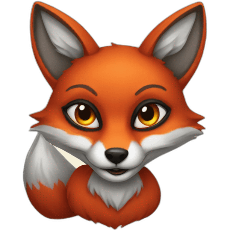 Satanic fox emoji