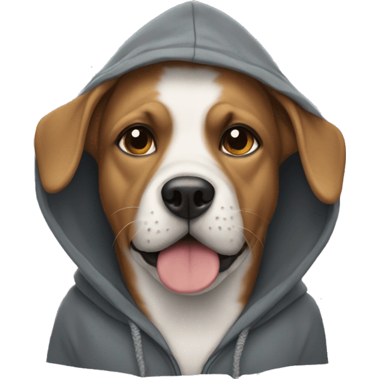 Dog with hoodie emoji