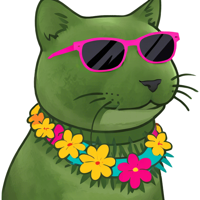 Cat with sunglasses emoji