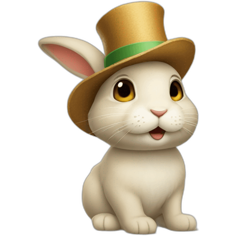 lapin a chapeau emoji