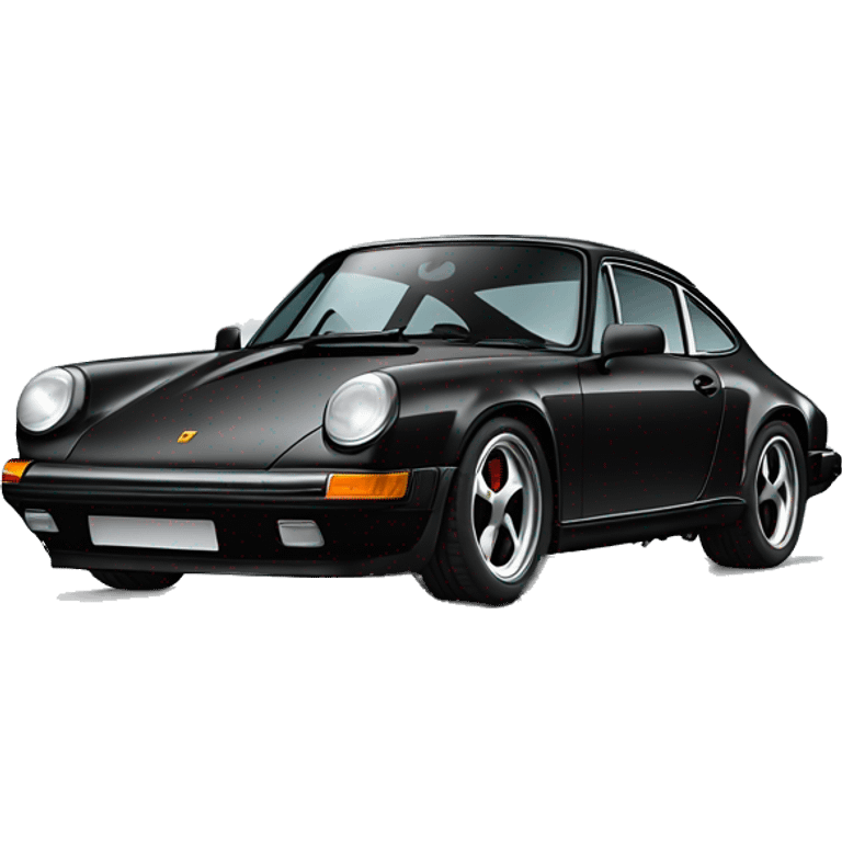 Porsche 911 black emoji