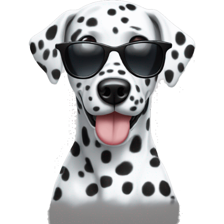 Dalmatian with sunglasses emoji