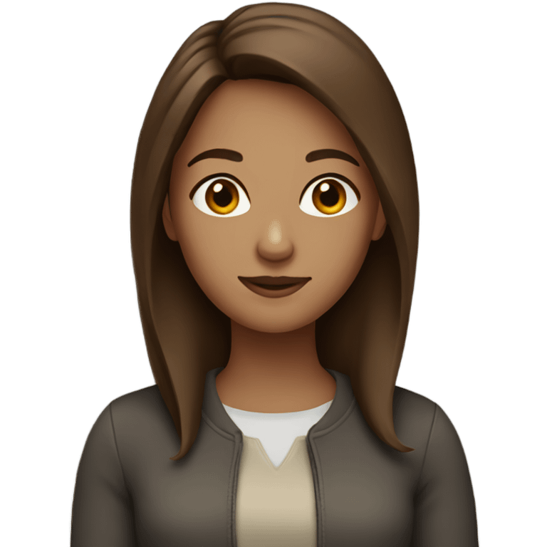 woman with brown hair  emoji