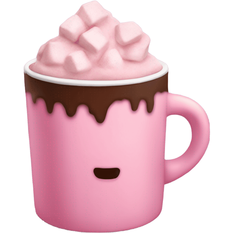 pink mug of hot chocolate emoji