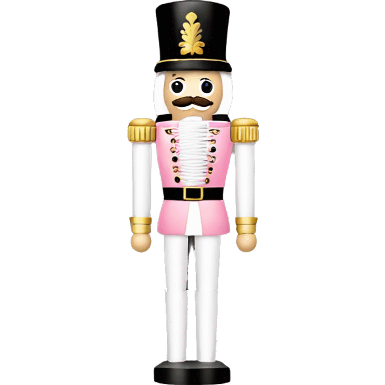 3 light Pink and white themed nutcrackers  emoji