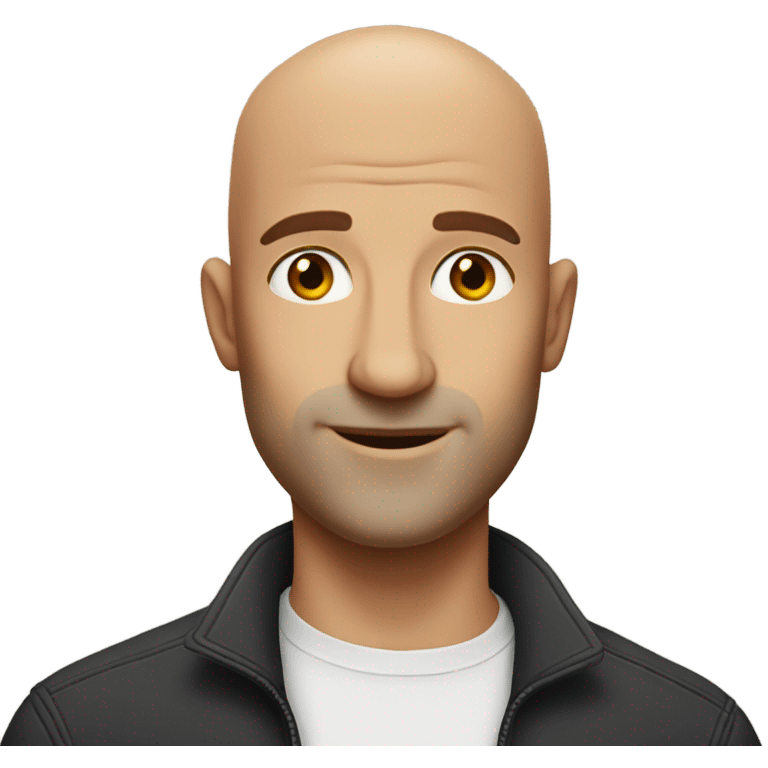 handsome bald man , photo for slack profile emoji