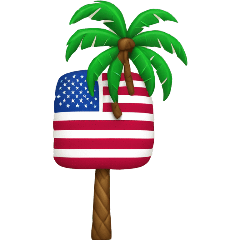 USA flag as a palm tree emoji