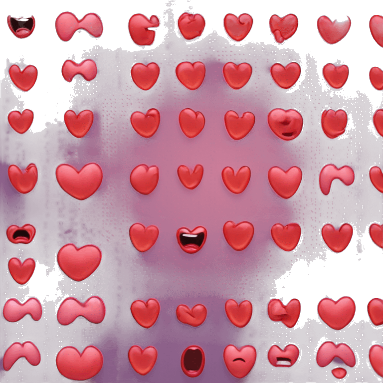 Emoji drooling hearts emoji