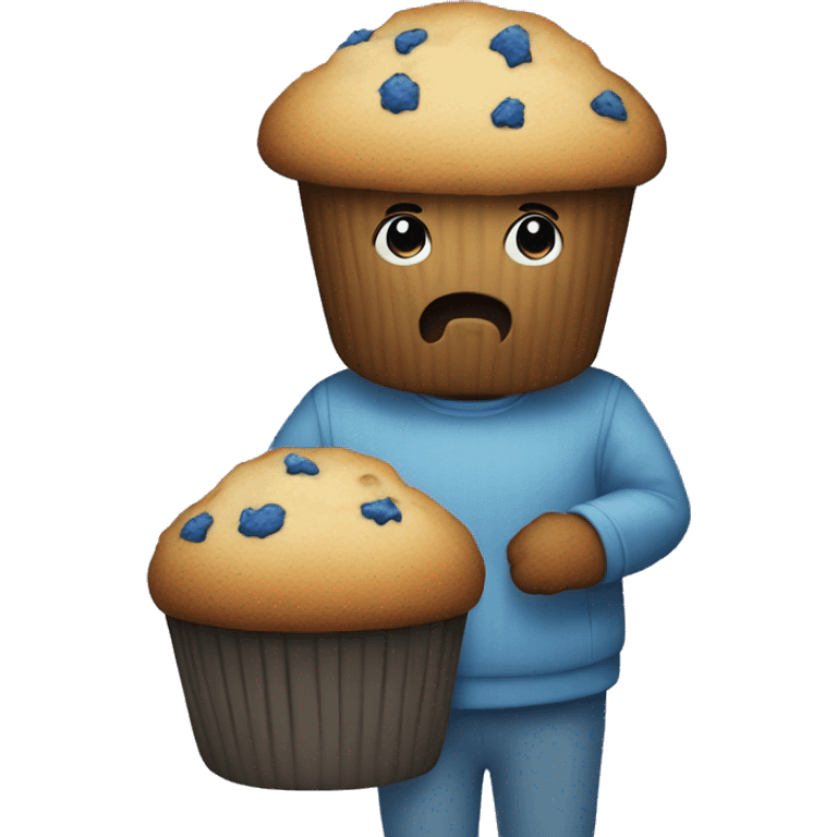 Blue muffin emoji