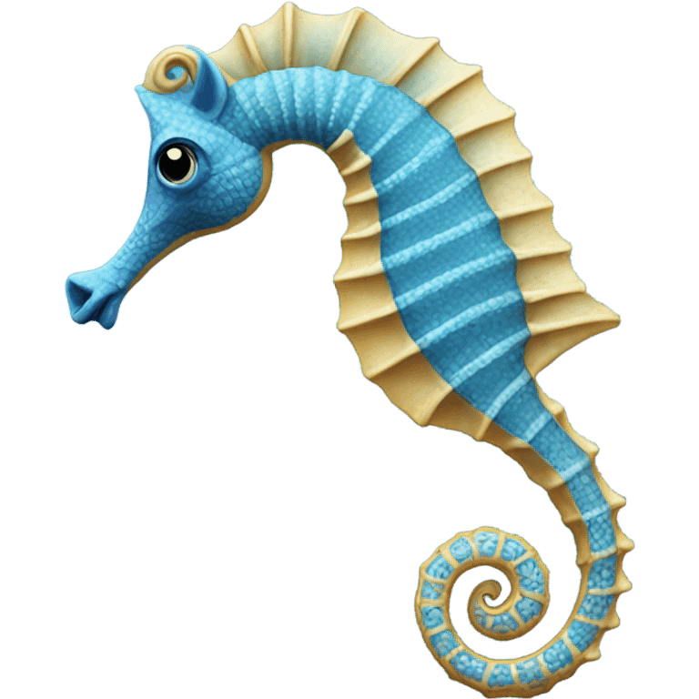 sea horse blue emoji