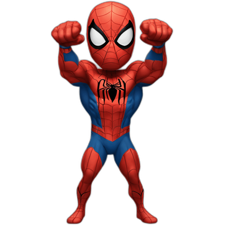 spider-man showing muscles emoji