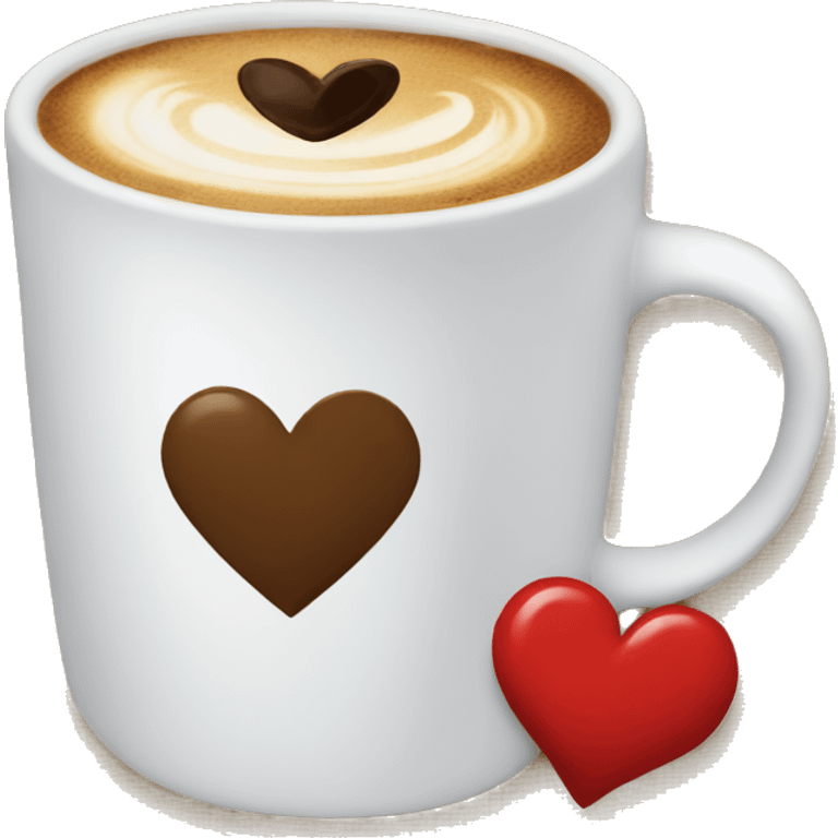 Coffee with heart emoji