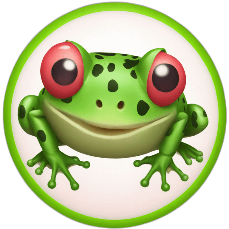 Watermelon frog emoji