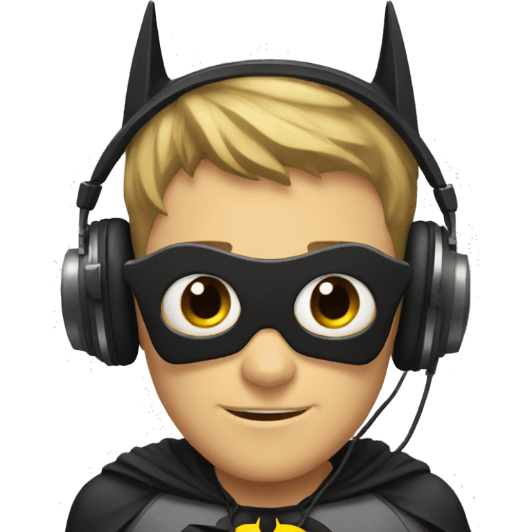 Batman whit headphones emoji