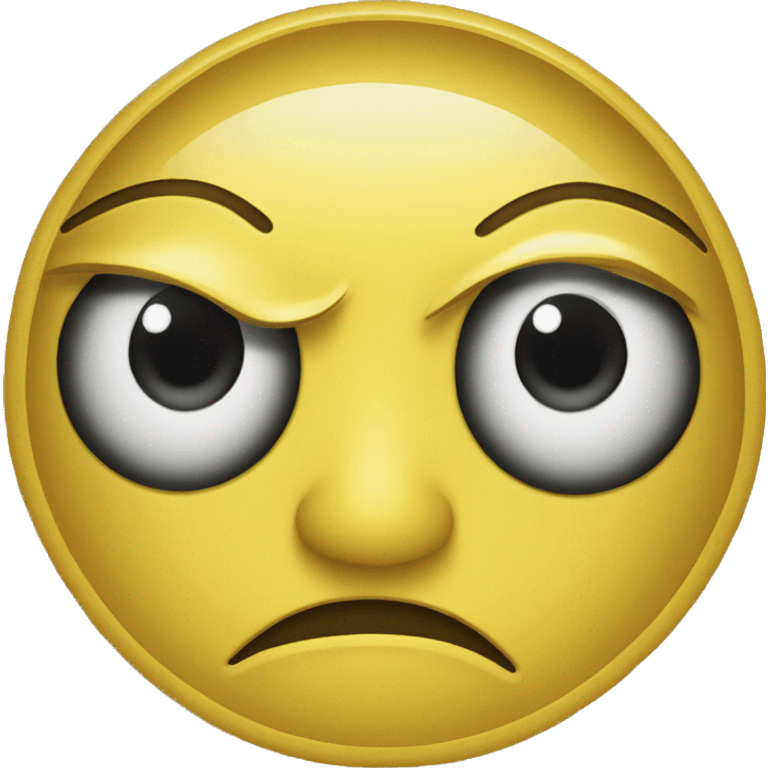 yellow circle face facing the side cutting eye at you  emoji