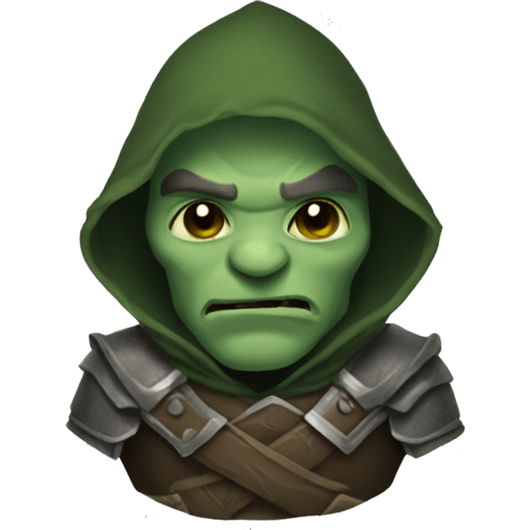 hooded orc armored with bow emoji